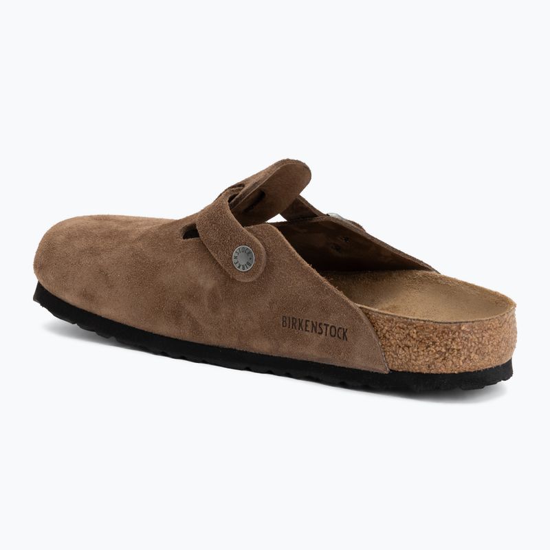Badelatschen BIRKENSTOCK Boston Suede Leather dark tea 3