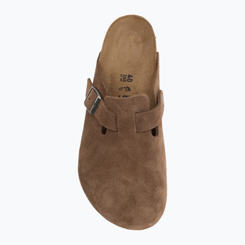 Badelatschen BIRKENSTOCK Boston Suede Leather dark tea 5