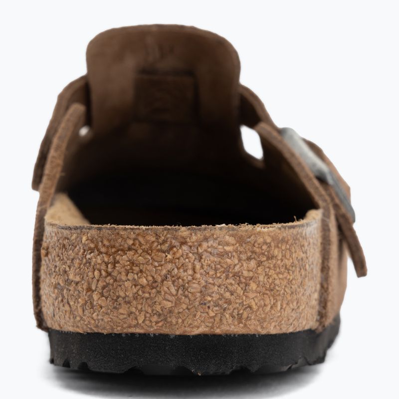 Badelatschen BIRKENSTOCK Boston Suede Leather dark tea 6
