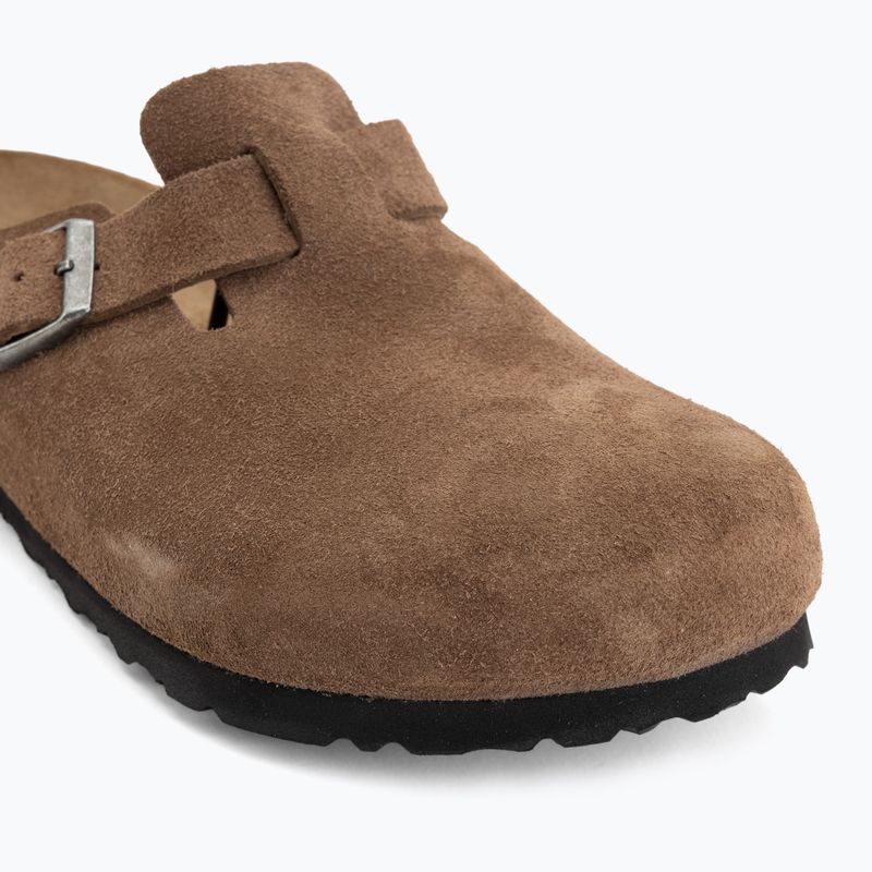 Badelatschen BIRKENSTOCK Boston Suede Leather dark tea 7