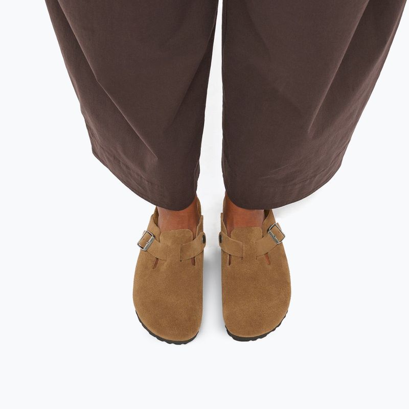 Badelatschen BIRKENSTOCK Boston Suede Leather dark tea 7