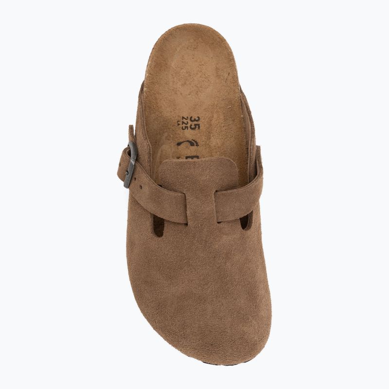 Badelatschen BIRKENSTOCK Boston Suede Leather dark tea 5