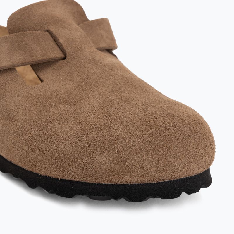 Badelatschen BIRKENSTOCK Boston Suede Leather dark tea 7