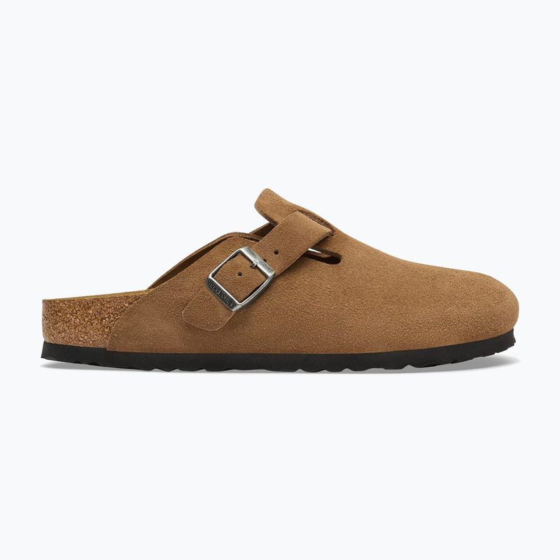 Badelatschen BIRKENSTOCK Boston Suede Leather dark tea 2