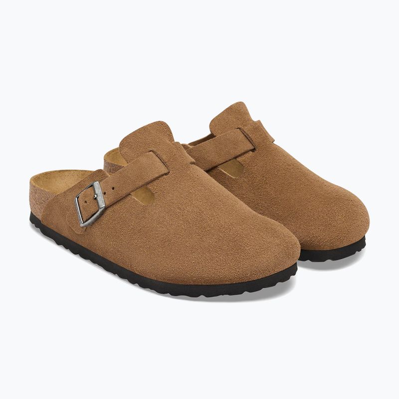 Badelatschen BIRKENSTOCK Boston Suede Leather dark tea 3