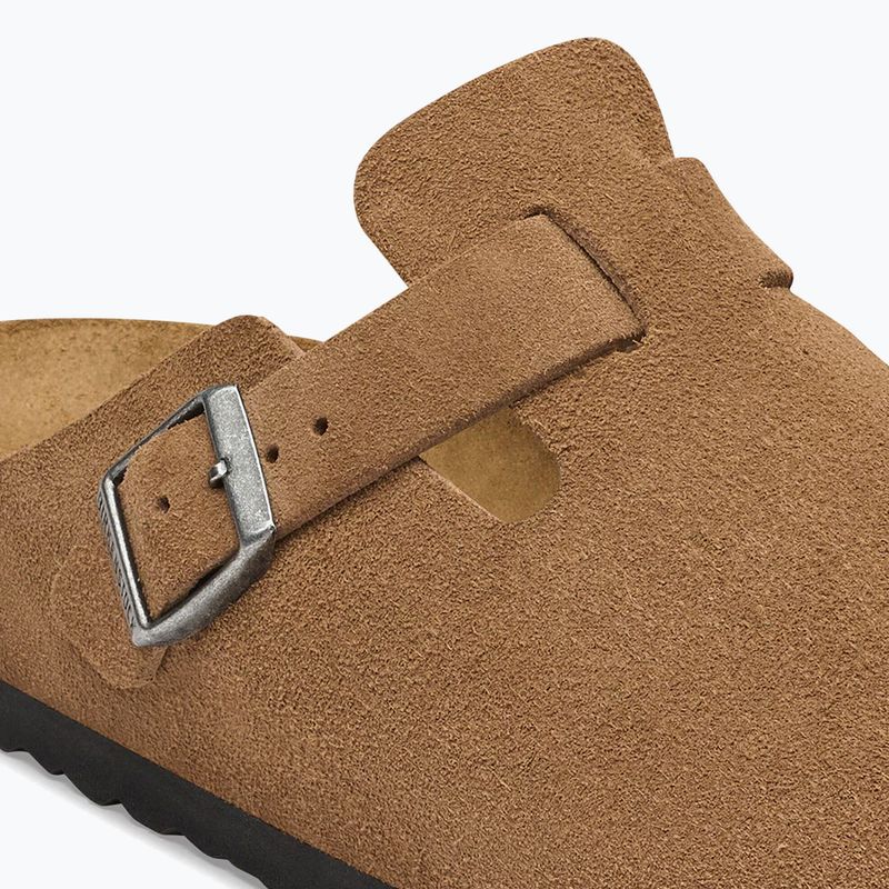 Badelatschen BIRKENSTOCK Boston Suede Leather dark tea 6