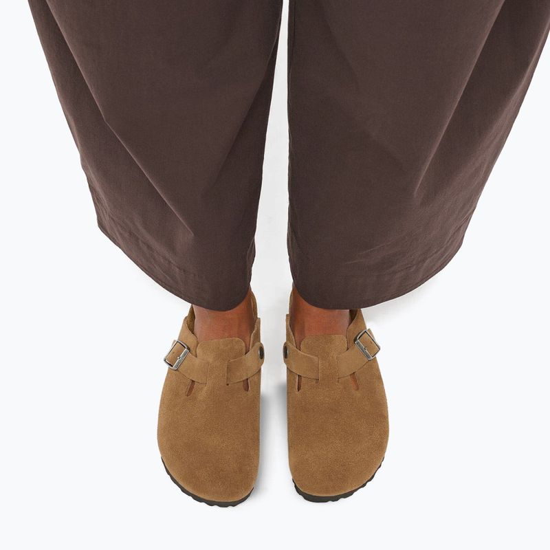 Badelatschen BIRKENSTOCK Boston Suede Leather dark tea 7