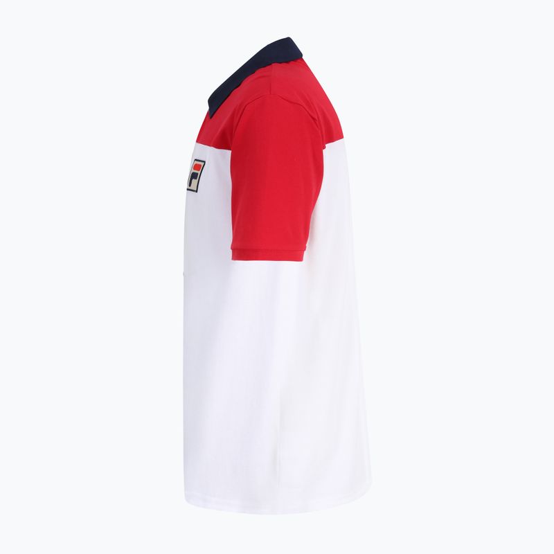 Poloshirt Herren FILA Lianshan Blocked bright white-true red 7