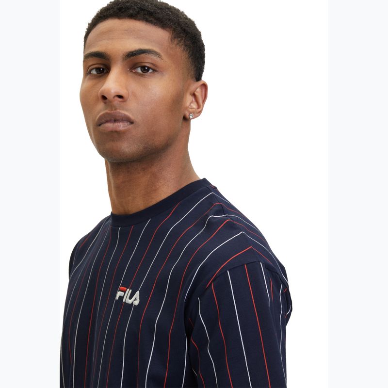 Shirt Herren FILA Lobito Pinstriped black iris/two color stiped