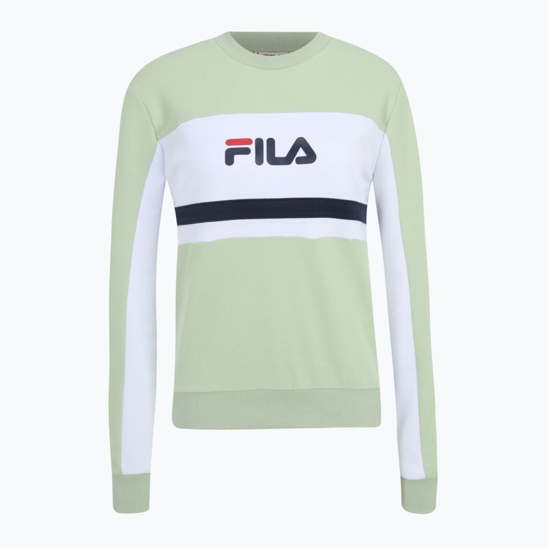 Damen Hoodie Sweatshirt FILA Lishui smoke green/bright white 5