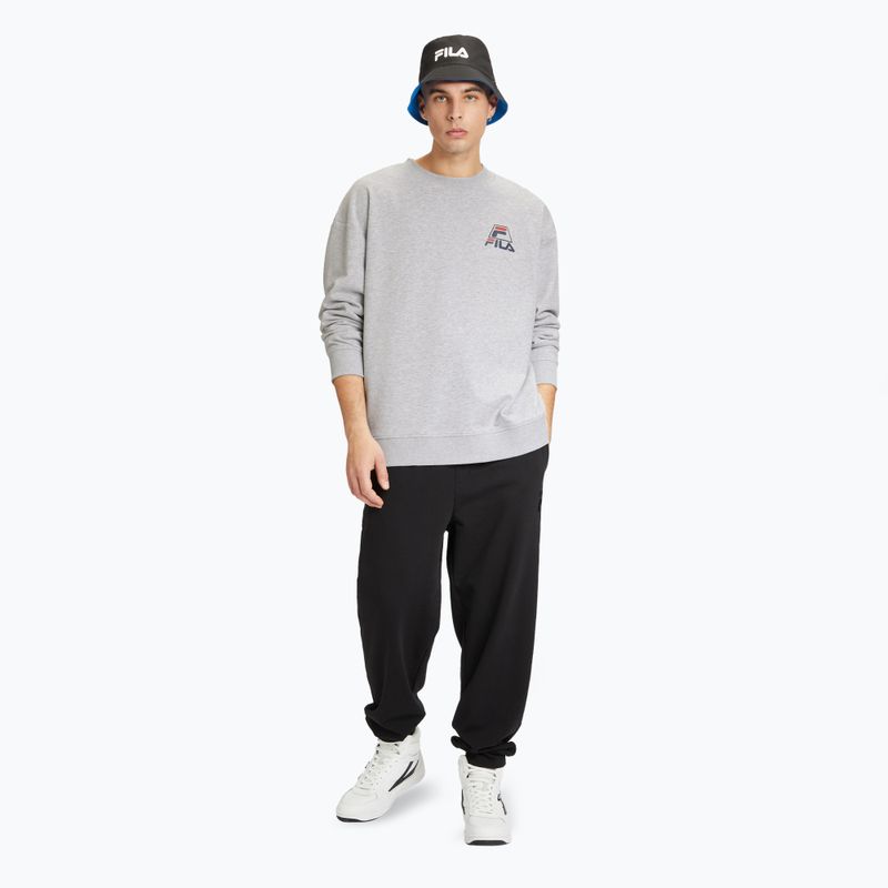 Herren Hoodie Sweatshirt FILA Lahti Crew light grey melange 2