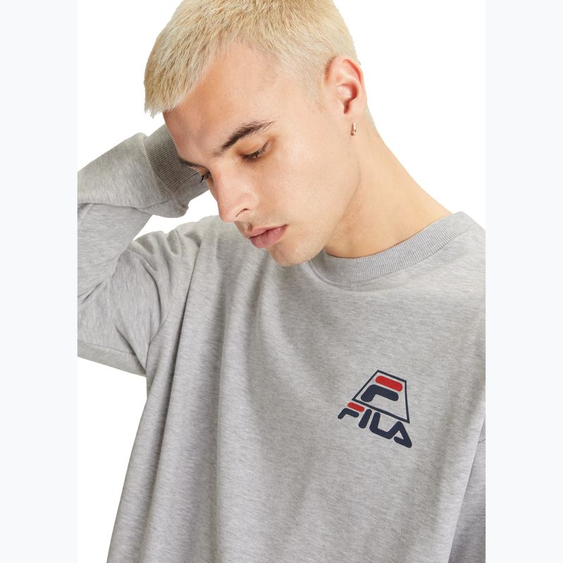 Herren Hoodie Sweatshirt FILA Lahti Crew light grey melange