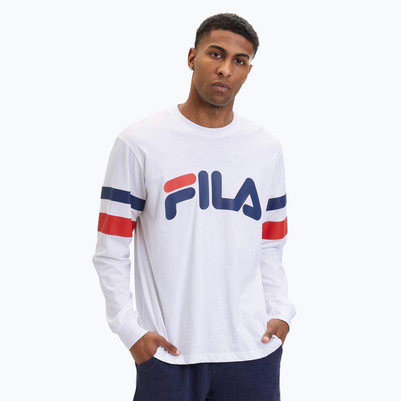 Herren Hoodie Sweatshirt FILA Luohe Oversized Crew bright white