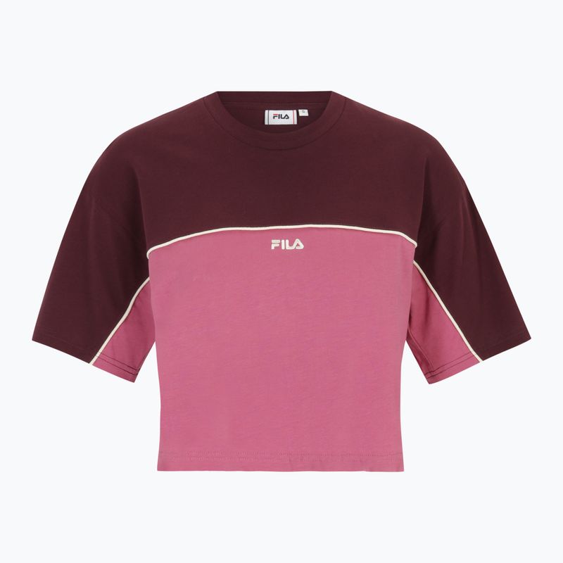 Shirt Damen FILA Loobu Blocked winetasting/red violet