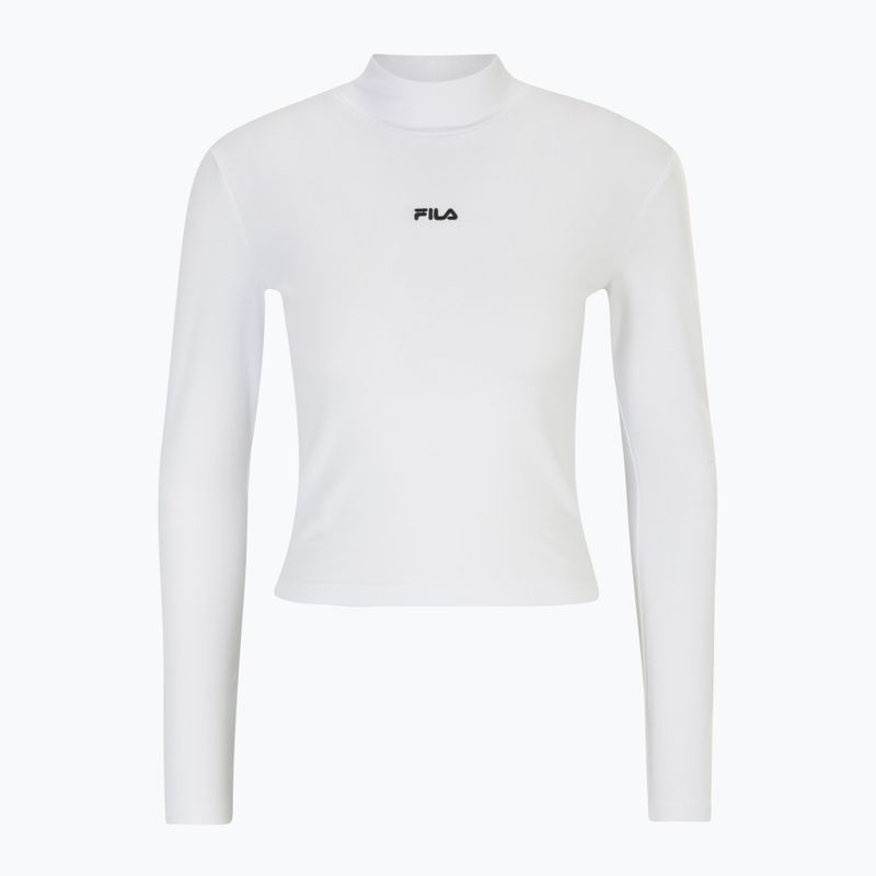 FILA Linnuse Cropped Turtle Neck Damen Langarmshirt hellweiß