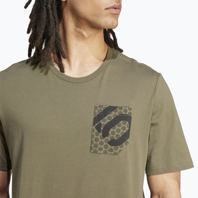 Herren adidas FIVE TEN Brand Of The Brave Tee oliv strata Radfahren t-shirt