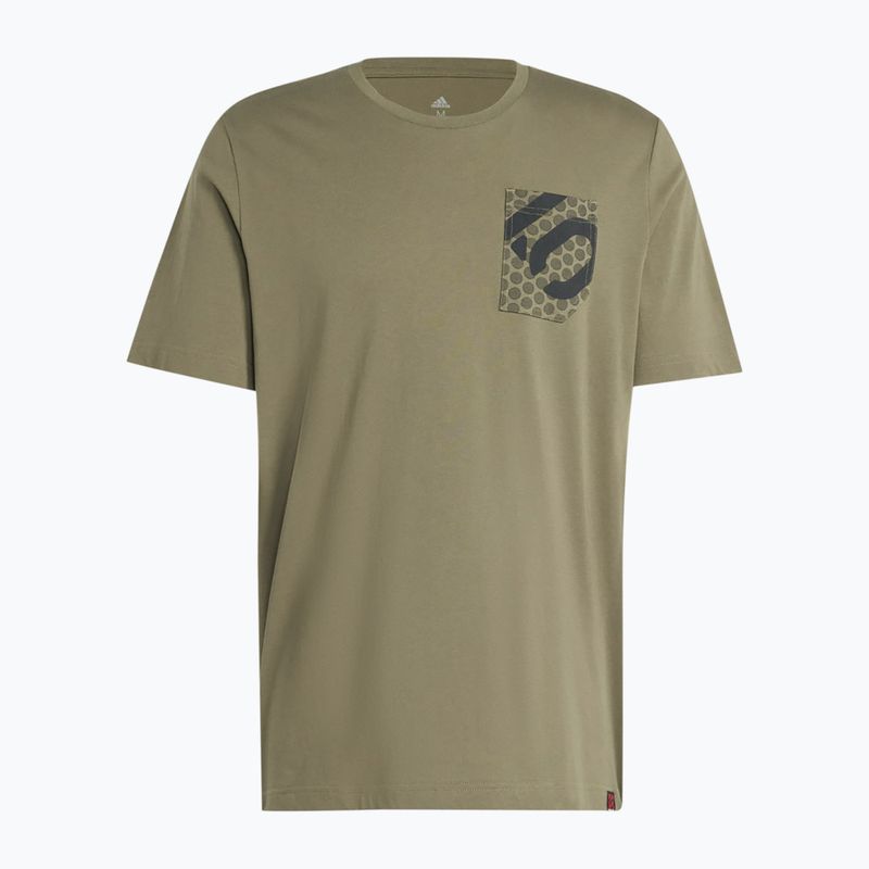 Herren adidas FIVE TEN Brand Of The Brave Tee oliv strata Radfahren t-shirt