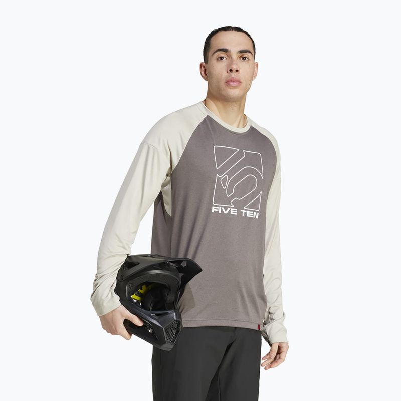 Herren Radsport Langarmtrikot adidas FIVE TEN Long Sleeve Jersey anthrazit/putty grey