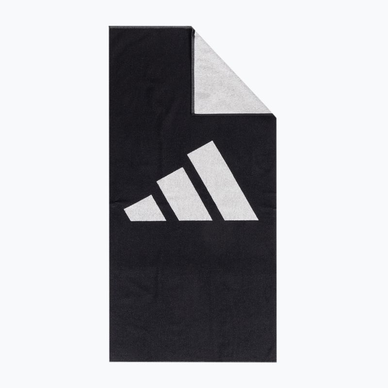 adidas Handtuch 3 Bar L schwarz/ weiß