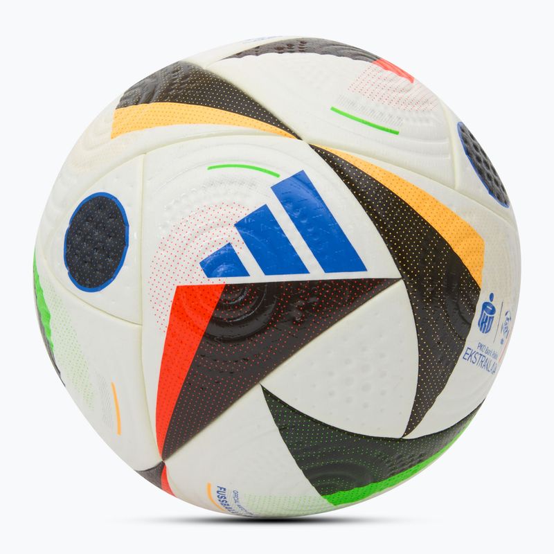adidas Ekstraklasa Pro Fußball weiß/schwarz/glow blau Größe 5