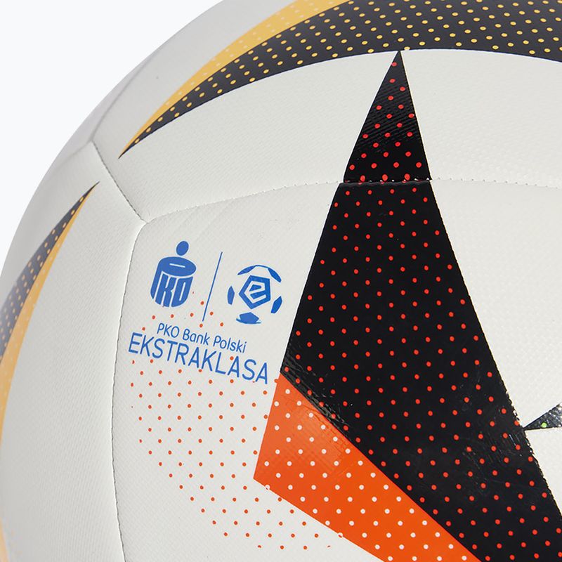 adidas Ekstraklasa Training Fußball weiß/schwarz/glow blau Größe 5 4