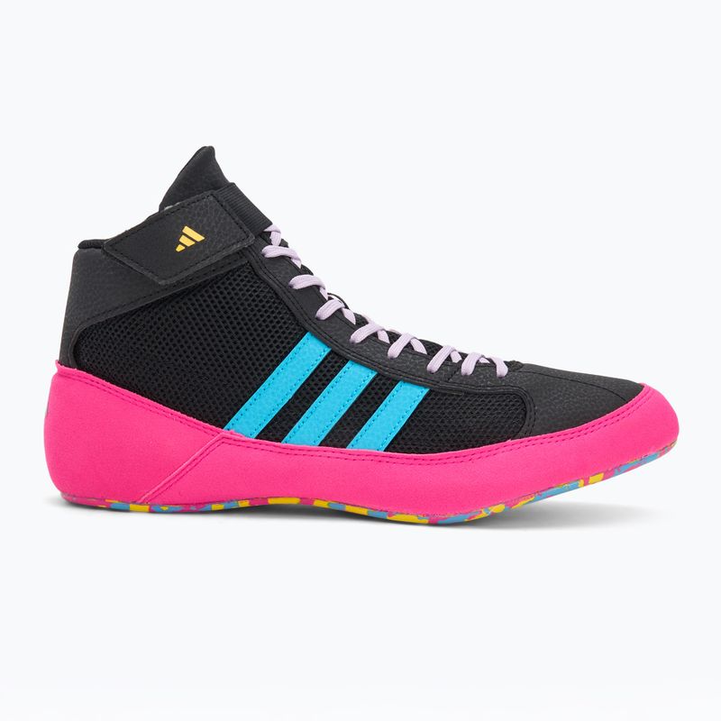 Boxschuhe adidas HVC core black/signal cyan/yellow 2