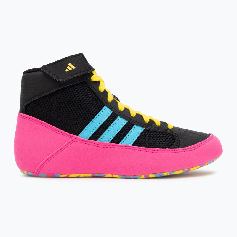 Kinder-Boxschuhe adidas Havoc core black/signal cyan/yellow 2