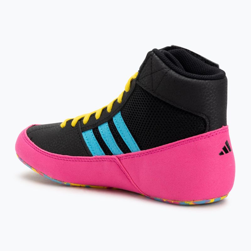 Kinder-Boxschuhe adidas Havoc core black/signal cyan/yellow 3