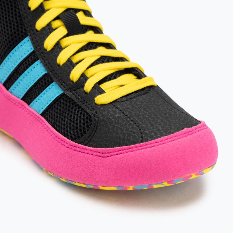 Kinder-Boxschuhe adidas Havoc core black/signal cyan/yellow 7