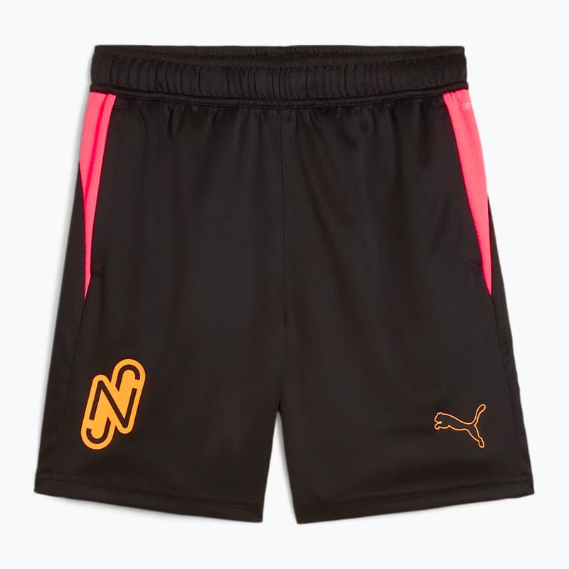 PUMA Neymar Jr Kinder Fußball-Shorts Puma schwarz/Sonnenuntergang glühen