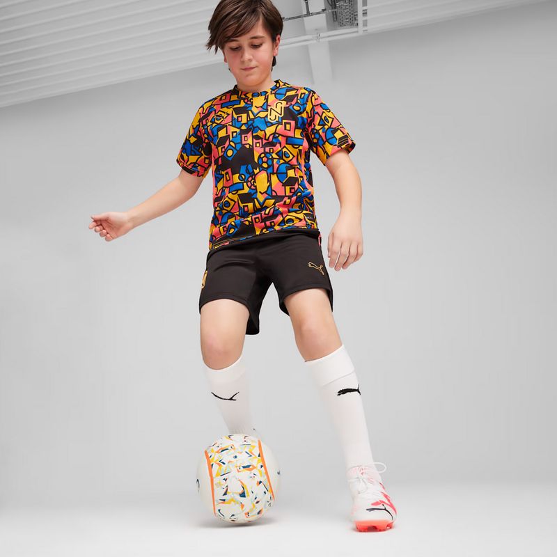 PUMA Neymar Jr Kinder Fußball-Shorts Puma schwarz/Sonnenuntergang glühen 5