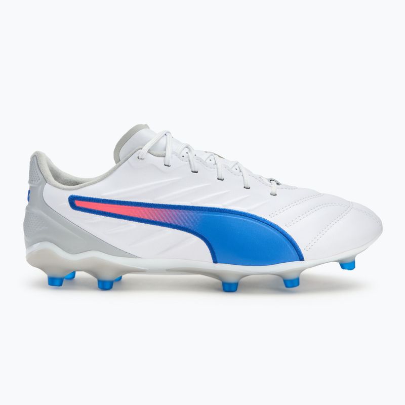 PUMA King Pro FG/AG Herren Fußballschuhe puma weiß/blauemazing/flach hellgrau/sunset glow 2