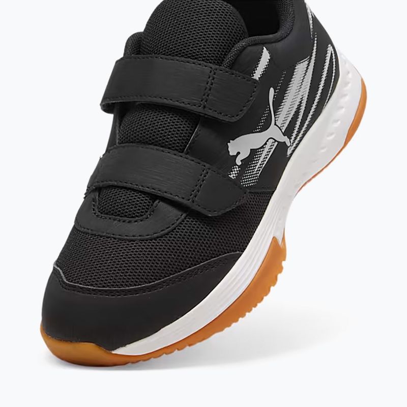 PUMA Varion II V Jr Kinder Hallensportschuhe puma schwarz/cool hellgrau/gum 12