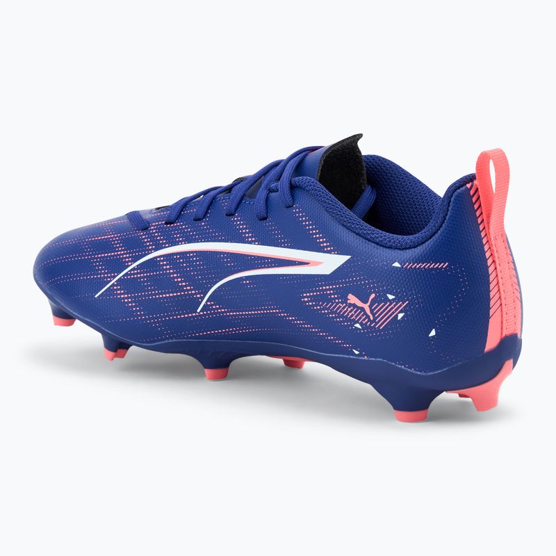 PUMA Ultra 5 Play FG/AG Jr Kinder-Fußballschuhe Lapislazuli/Puma Weiß/Sunset Glow 3
