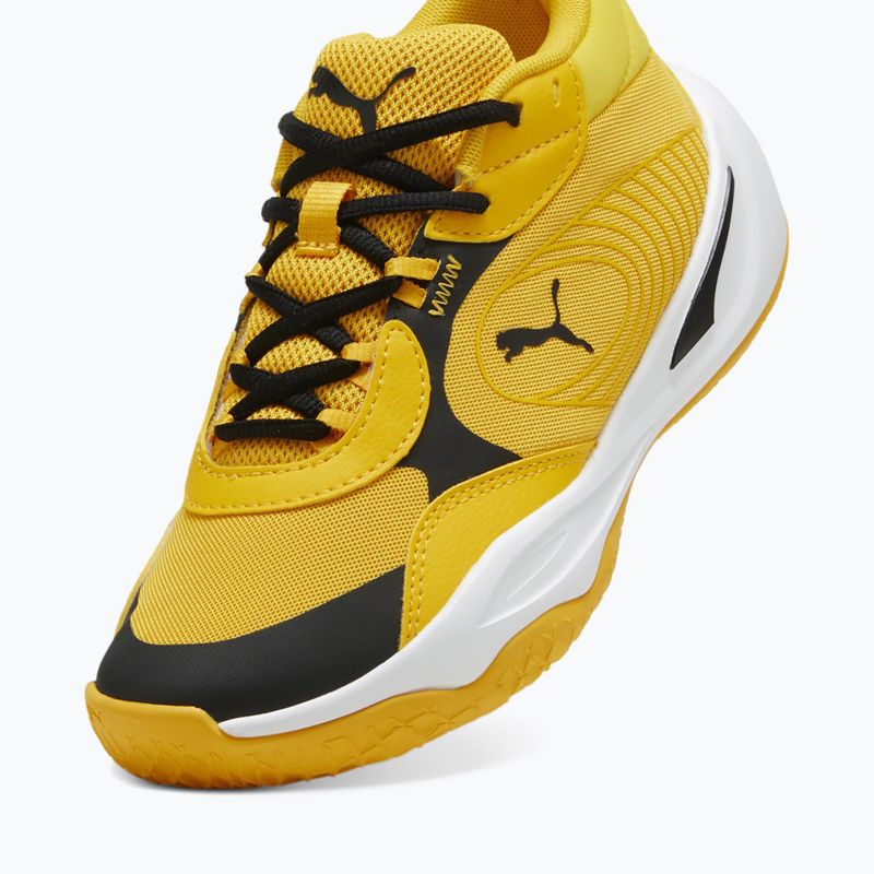 PUMA Playmaker Pro JR Kinder Basketball-Schuhe gelb sizzle/puma blackl 12