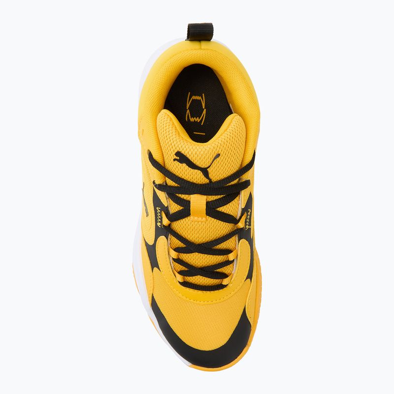 PUMA Playmaker Pro JR Kinder Basketball-Schuhe gelb sizzle/puma blackl 5