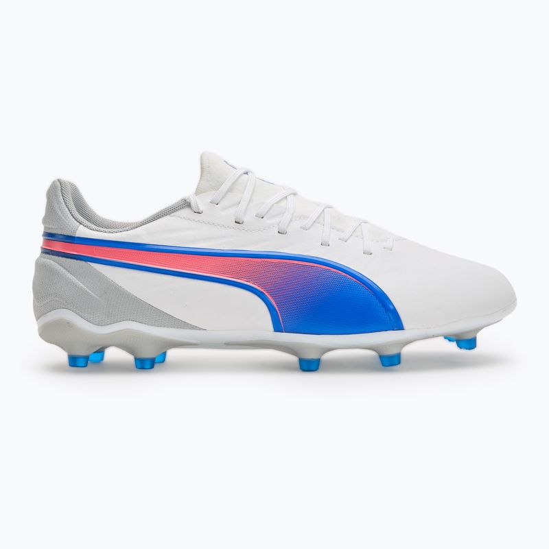 PUMA King Match FG/AG Fußballschuhe puma weiß/bluemazing/flat light grey/sunset glow 2