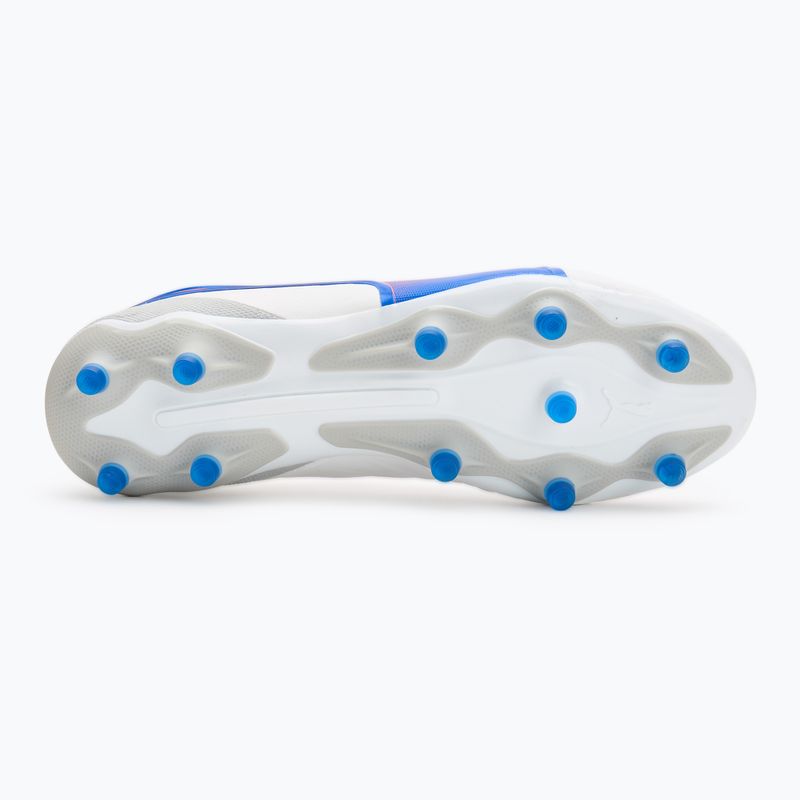 PUMA King Match FG/AG Fußballschuhe puma weiß/bluemazing/flat light grey/sunset glow 4