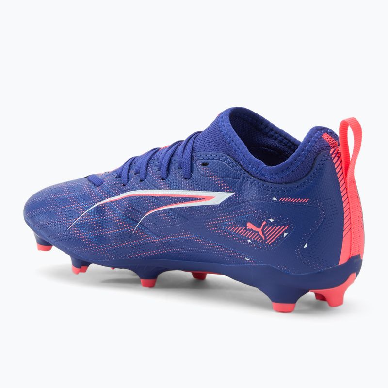 PUMA Ultra 5 Match FG/AG Jr Kinder-Fußballschuhe Lapislazuli/Puma Weiß/Sunset Glow 3