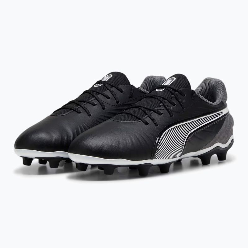 PUMA King Match FG/AG Jr Kinder Fußballschuhe puma schwarz/puma weiß/cool dark grey 8