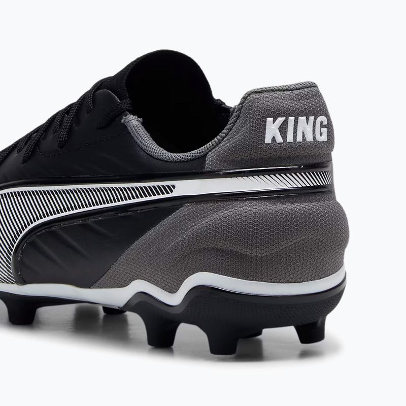 PUMA King Match FG/AG Jr Kinder Fußballschuhe puma schwarz/puma weiß/cool dark grey 13