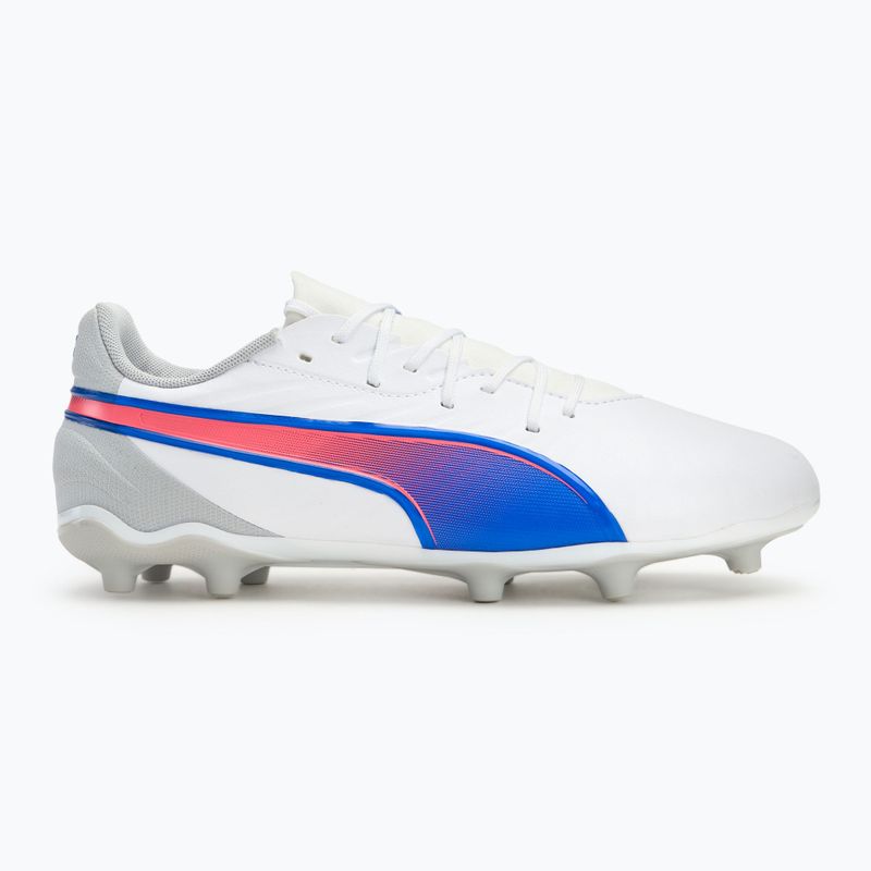 PUMA King Match FG/AG Jr Kinder-Fußballschuhe puma weiß/bluemazing/flat light grey/sunset glow 2