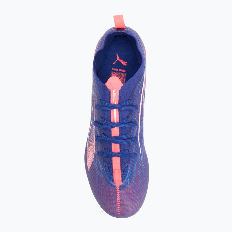 PUMA Ultra 5 Pro FG/AG Jr Kinder-Fußballschuhe Lapislazuli/Puma Weiß/Sunset Glow 5
