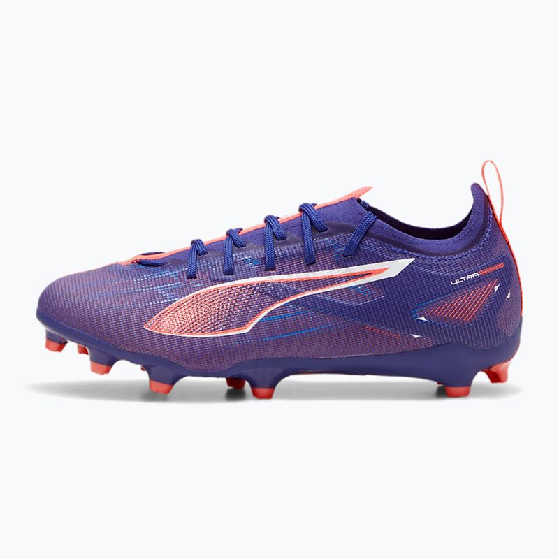 PUMA Ultra 5 Pro FG/AG Jr Kinder-Fußballschuhe Lapislazuli/Puma Weiß/Sunset Glow 9