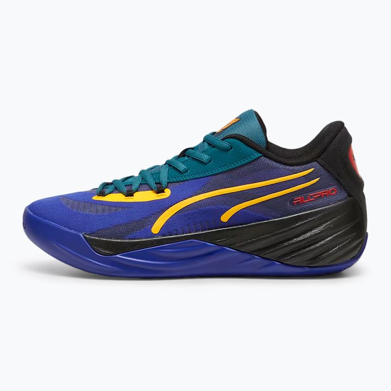 Basketballschuhe Herren PUMA All-Pro Nitro Crowd Craze lapis lazuli/cold green/puma black