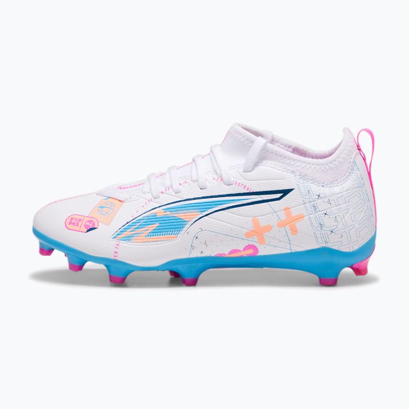 Fußballschuhe Kinder PUMA Ultra 5 Match Vol. Up FG/AG Jr puma white/luminous blue 2