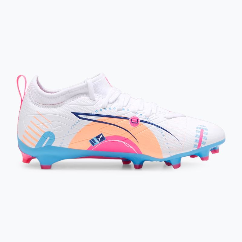 Fußballschuhe Kinder PUMA Ultra 5 Match Vol. Up FG/AG Jr puma white/luminous blue 3