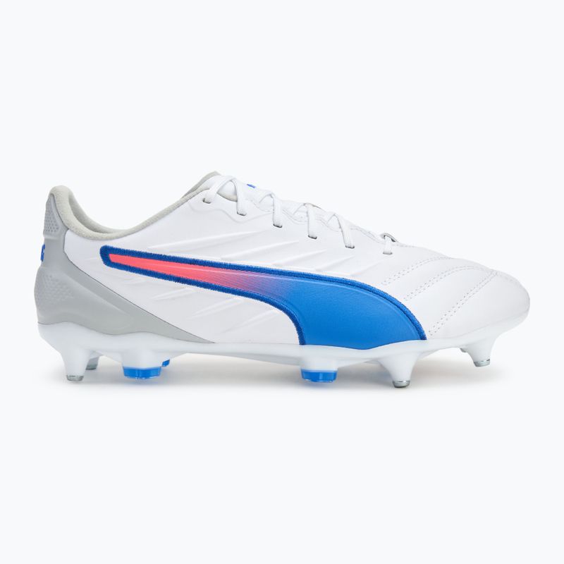 PUMA King Pro MxSG Herren Fußballschuhe puma weiß/blauemazing/flach hellgrau/sunset glow 2