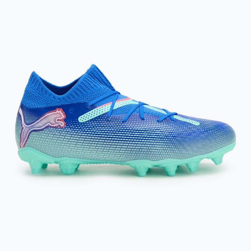 PUMA Future 7 Pro FG/AG Jr Kinder-Fußballschuhe bluemazing/puma weiß/electric peppermint 2