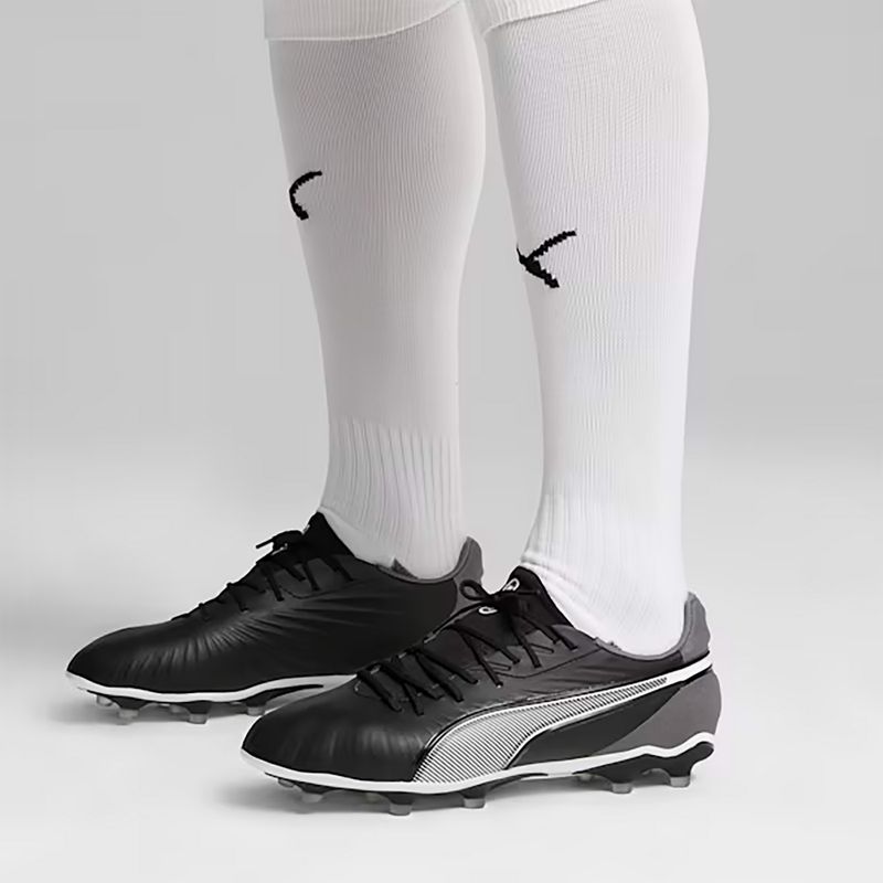 PUMA King Match FG/AG Fußballschuhe puma schwarz/puma weiß/cool dark grey 14